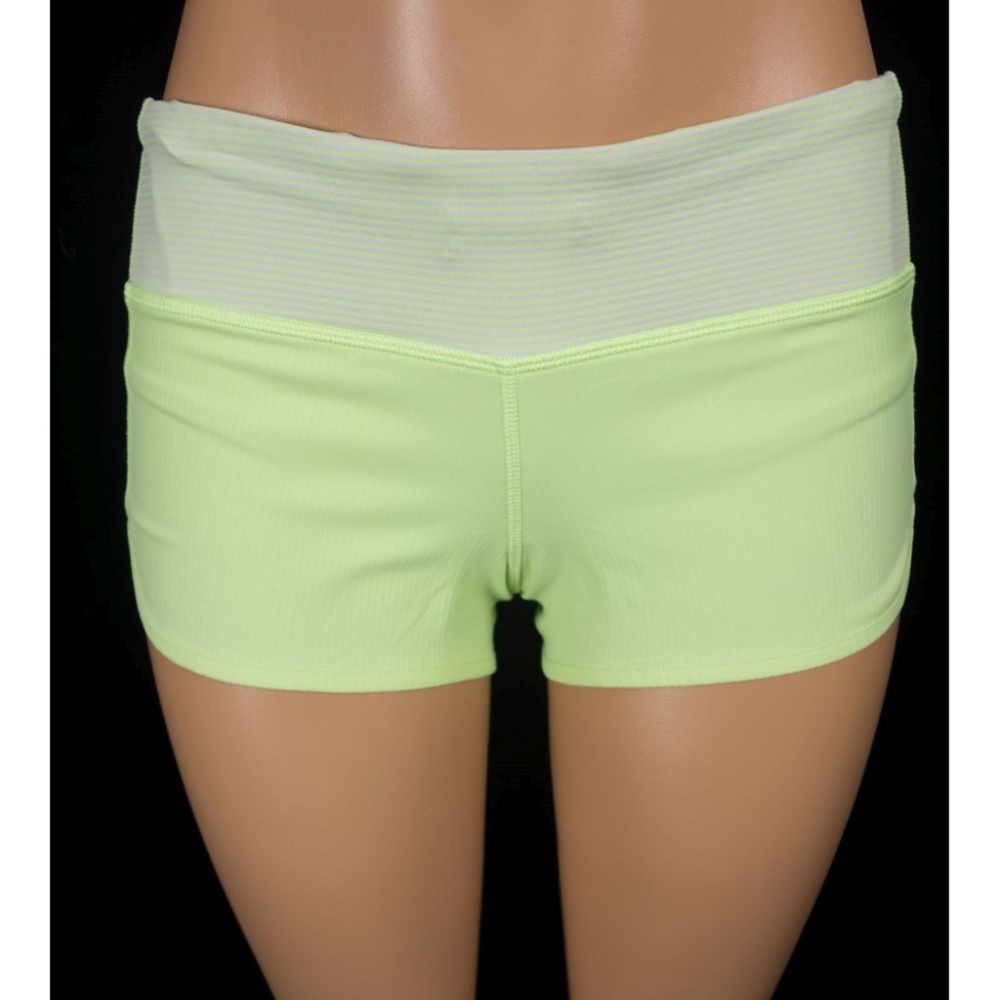 LULULEMON Run Speed Short 4 S Mint Green Striped